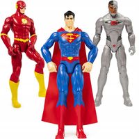 SUPERMAN FLASH CYBORG ZESTAW 3 FIGURKI DC COMICS RUCHOME DUŻE 30 CM