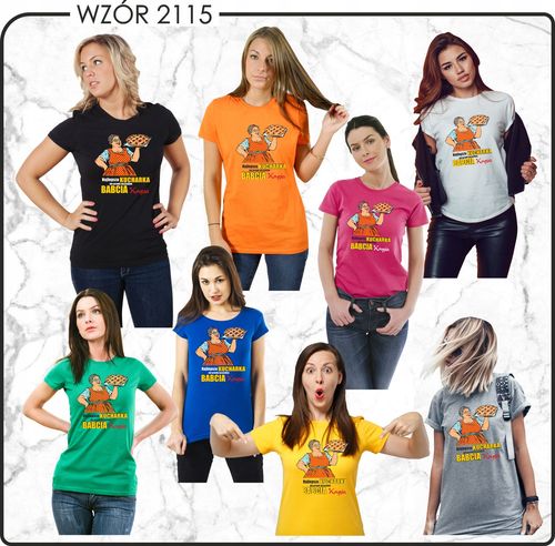 Koszulka z nadrukiem PREZENT DZIEŃ BABCI BABCIU na Arena.pl
