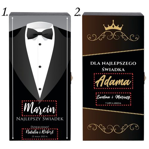 PODZIĘKOWANIE DLA ŚWIADKA ŚWIADKOWEJ SKRZYNKA NA ALKOHOL WHISKY na Arena.pl