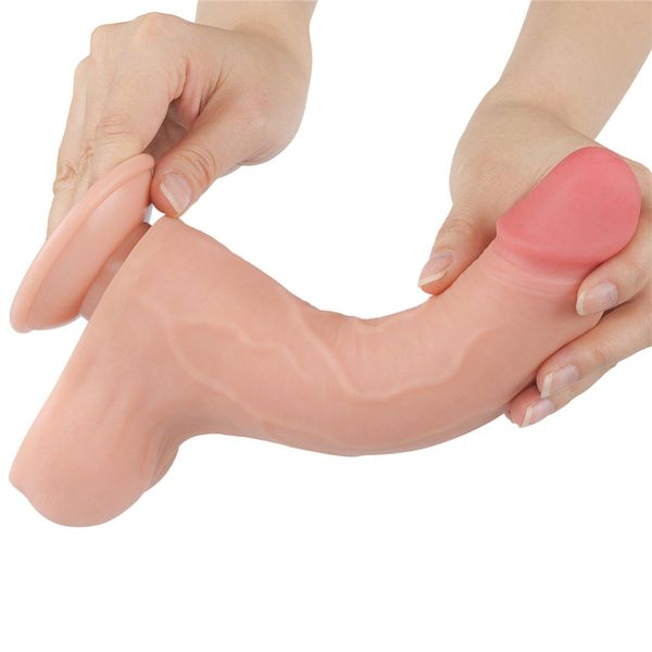 8.5'' Sliding Skin Dual Layer Dong Flesh zdjęcie 5