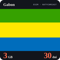 Karta eSIM Internet Gabon 3 GB na 30 dni - bez rejestracji