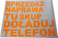 LITERY cyfry samoprzylepne NAPISY naklejki z folii