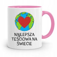 Kubek Błękitny Dla Teściowej Najlepsza Tesciowa Z Nadrukiem Ze Zdjęciem