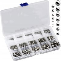 KULKI ŁOŻYSKOWE STALOWE ZESTAW 470SZT 11 ROZMIARÓW