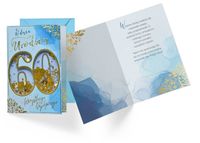 Karnet Konfetti Urodziny 60 (cyfry, męskie)