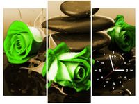 90CM 70 ZEGAR 3 ELEM WENGE LIMONKA SCIENNY DRUK