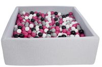 Suchy basen dla dziecka z piłeczkami 900szt, ok. 120x120cm ZESTAW z PIŁKAMI