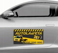 MAGNES na samochód auto MATA MAGNETYCZNA REKLAMA 30x60 CM AUTOLAWETA