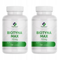 BIOTYNA MAX (witamina B7) 10 mg - włosy, skóra, paznokcie - 2 opakowania