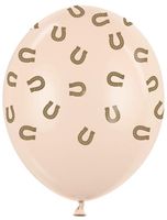 Balony 30 cm, Podkowy, alabastrowy