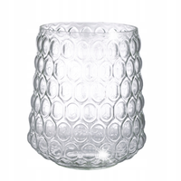 WAZON SZKLANY w kółka przezroczysty śr. 18cm