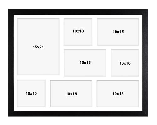 Ramka na 8 zdjęć Hekla 40x50x8 MDF galeria zdjęć czarny 1szt. na Arena.pl
