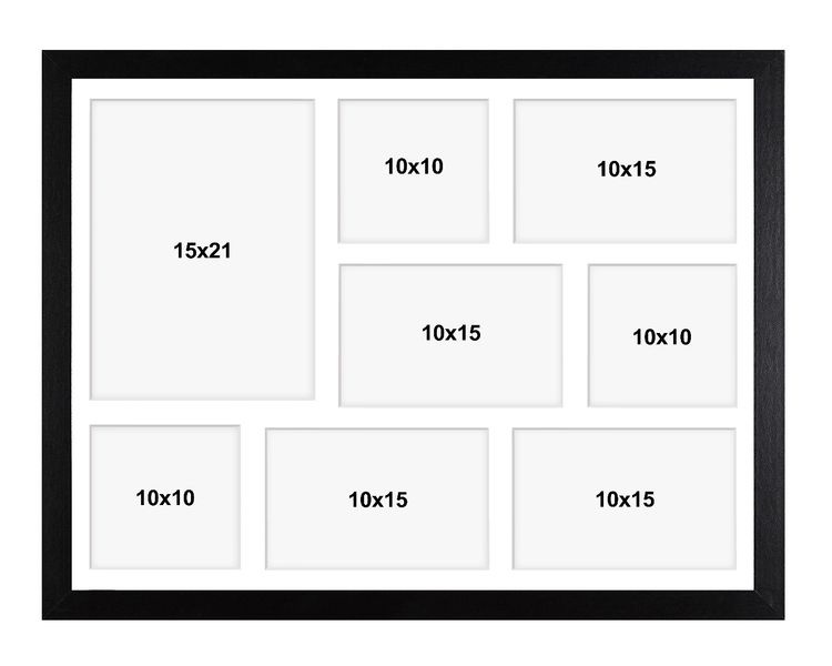 Ramka na 8 zdjęć Hekla 40x50x8 MDF galeria zdjęć czarny 1szt. zdjęcie 3