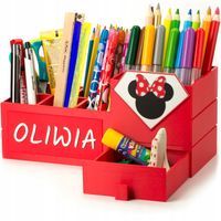 KAJAWIS Organizer na biurko XL przybornik kredki piórnik IMIĘ SZUFLADKA EKO