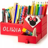 KAJAWIS Organizer na biurko XL przybornik kredki piórnik IMIĘ SZUFLADKA EKO