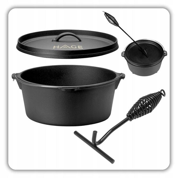 KOCIOŁEK ŻELIWNY WISZĄCY GARNEK MYŚLIWSKI WĘGIERSKI 7,2L NA OGNISKO zdjęcie 7