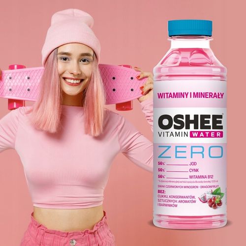 6x OSHEE Vitamin Water witaminy i minerały winogrona dragonfruit ZERO 555ml na Arena.pl
