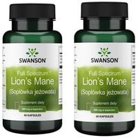 2x SWANSON LION'S MANE Soplówka Jeżowata 500 mg 60 kaps PAMIĘĆ KONCENTRACJA