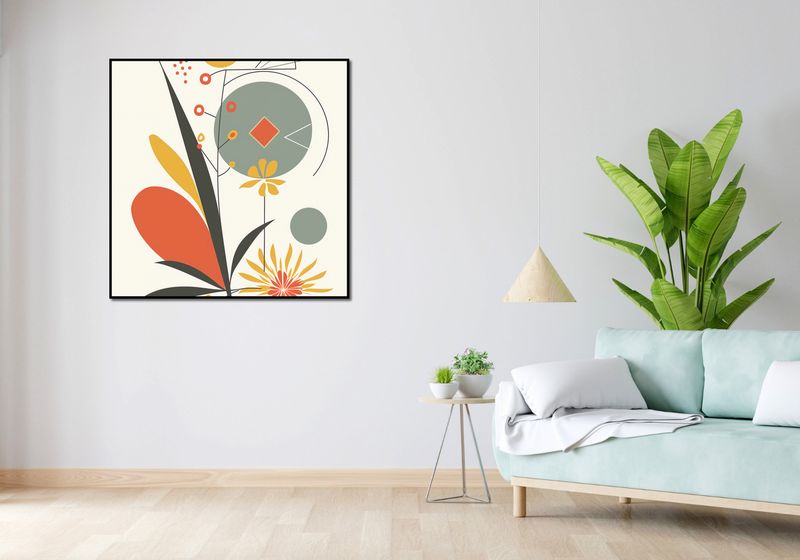 Plakat 100x100cm Geometryczny Ogród zdjęcie 4