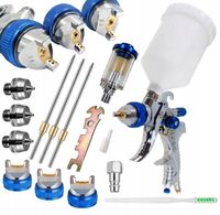 PISTOLET LAKIERNICZY DO MALOWANIA 600ml HVLP 1.4 1.7 2.0 ZESTAW ODWADNIACZ