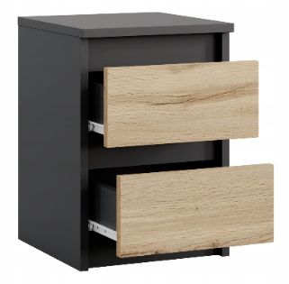 SZAFKA NOCNA ANTRACYT WOTAN STOLIK NOCNY DWIE SZUFLADY 30cm SYPIALNIA na Arena.pl
