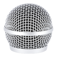 Siatka Grill Główka Sitko mikrofon Shure PG48 PG58 Srebrny gąbka ORYGINAŁ
