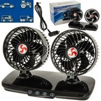 Wentylator wiatrak samochodowy 12V obrotowy dotyk