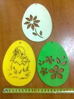 jajko 5szt  drewniane 15cm - mix kolorów