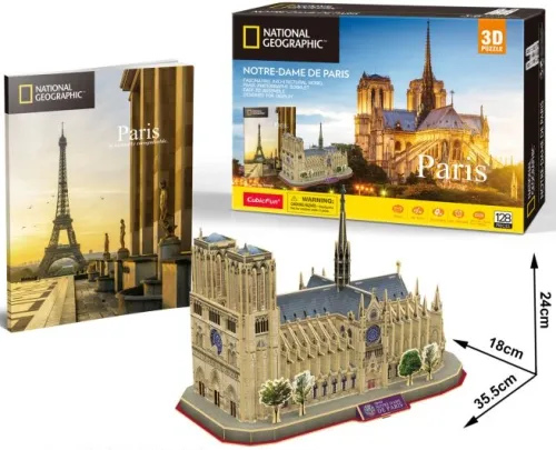 Puzzle 3D 128 elementów. National Geographic. Katedra Notre-Dame de Paris na Arena.pl