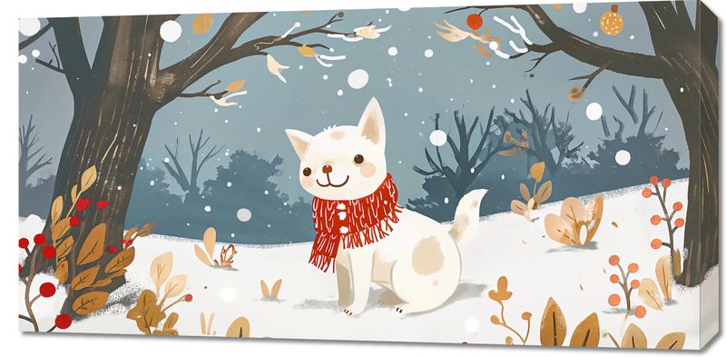 Obraz 100x50cm Śnieżny Kompan zdjęcie 1