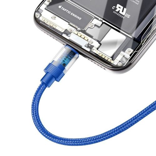 Kabel USB Baseus Data Faction 3w1 Typ C / Lightning / Micro 3,5A 1,2m (niebieski) na Arena.pl