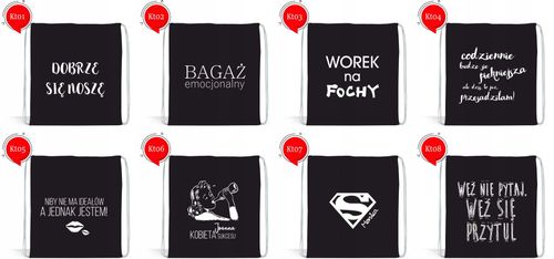 Workoplecak worek TWÓJ napis kolory HIT!!! gadżet na Arena.pl