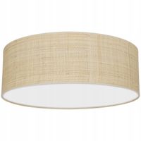 Plafon Sufitowy MARSHALL Biały Ratan Abażur 3xE27 50cm Lampa Wisząca Dom