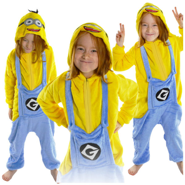 Piżama dzieci kigurumi minionek prezent przebranie karnawał strój 146-152 zdjęcie 1