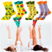 SKARPETY MĘSKIE DAMSKIE BAWEŁNIANE ŚMIESZNE 6 PAR