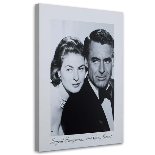 Obraz na płótnie, Ingrid Bergmann i Cary Grant 80x120 na Arena.pl
