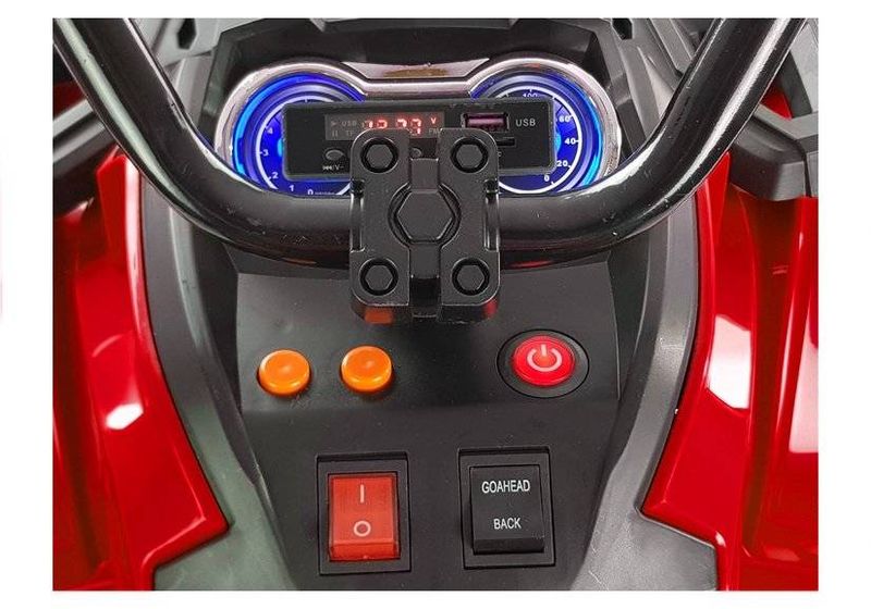 Quad na Akumulator BDM0906 Pompowane Koła Czerwony zdjęcie 5