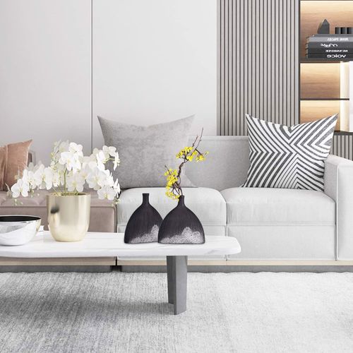 Wazon Ceramiczny Ozdobny  2szt  Minimalizm Czarny na Arena.pl