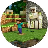 Opłatek na tort Urodziny Minecraft Klocki Gra Piksel