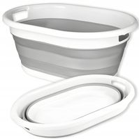 DUŻA MISKA SILIKONOWA SKŁADANA KOSZ NA PRANIE SKŁADANY WANIENKA OKRĄGŁA 25L