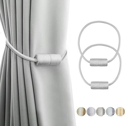 Magnes klamra zasłon sznurek srebrny zestaw 2szt na Arena.pl