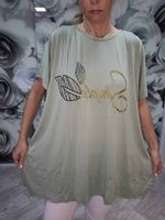 Lużna tunika wiskoza 54 56 58 smile oliwka