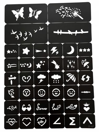 Tatuaże brokatowe SZABLONY 373 SZT KATALOG DLA DZIECI I DOROSŁYCH na Arena.pl
