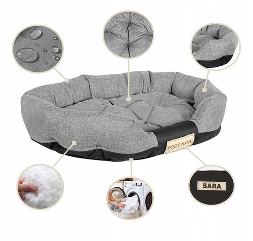 Legowisko dla Psa Posłanie Koszyk Wodoodporne + Imię 100x75cm Różne na Arena.pl