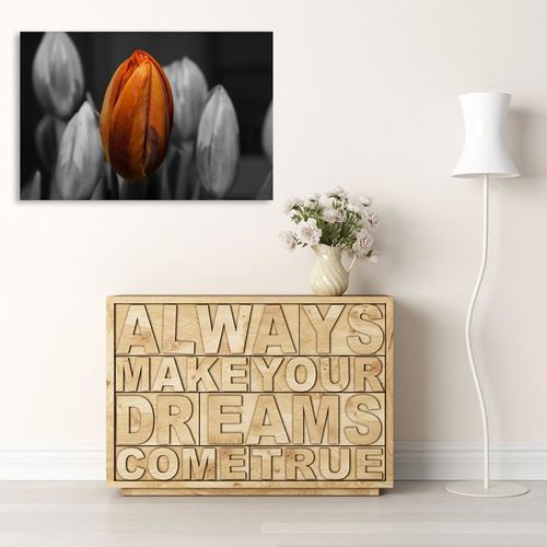 Deco Panel, Pomarańczowy tulipan 80x60 na Arena.pl