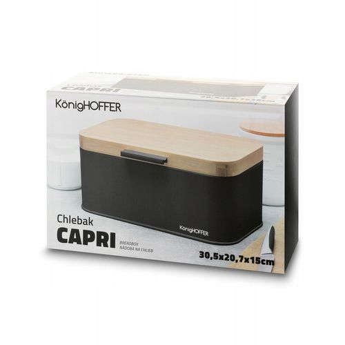 CHLEBAK STALOWY BAMBUSOWY POJEMNIK STALOWY NA BUŁKI CHLEB PIECZYWO BAMBUS na Arena.pl