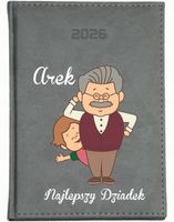 KALENDARZ A5 2026 DZIENNY terminarz NADRUK uv najlepszy dziadek + imię