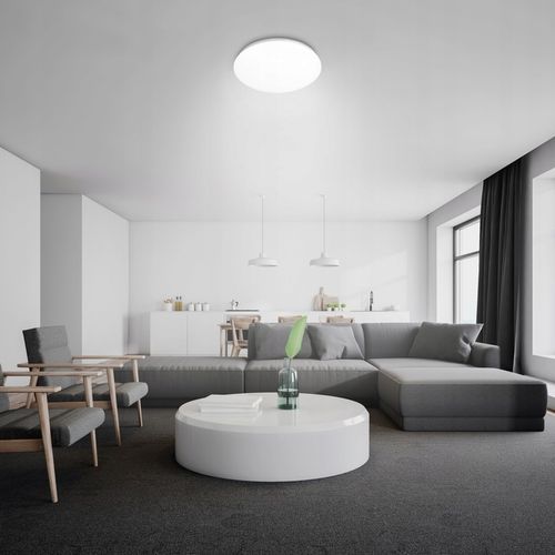 PANEL LED NATYNKOWY plafon sufitowy E27 OKRĄGŁY czujnik mikrofalowy na Arena.pl