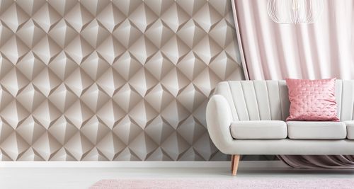 Tapeta Modernistyczny Wzór Geometryczny - Efekt 3D na Arena.pl