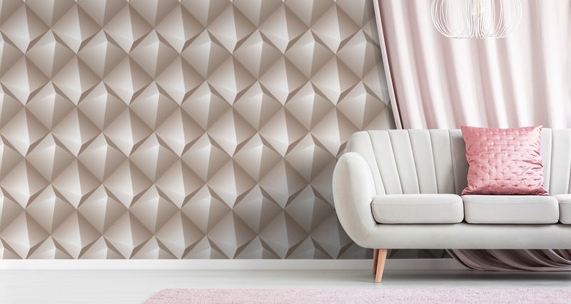 Tapeta Modernistyczny Wzór Geometryczny - Efekt 3D zdjęcie 2